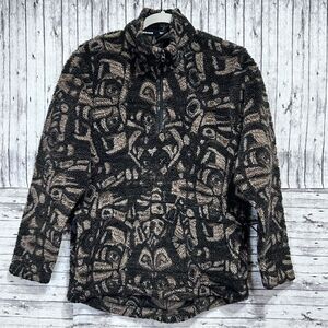 The North Face Black and Tan Patterned Jacket